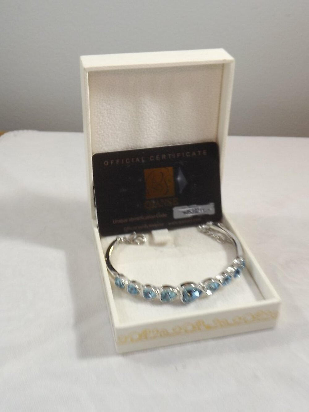 "Forever Love" Blue Crystal Qianse Tennis Bracelet